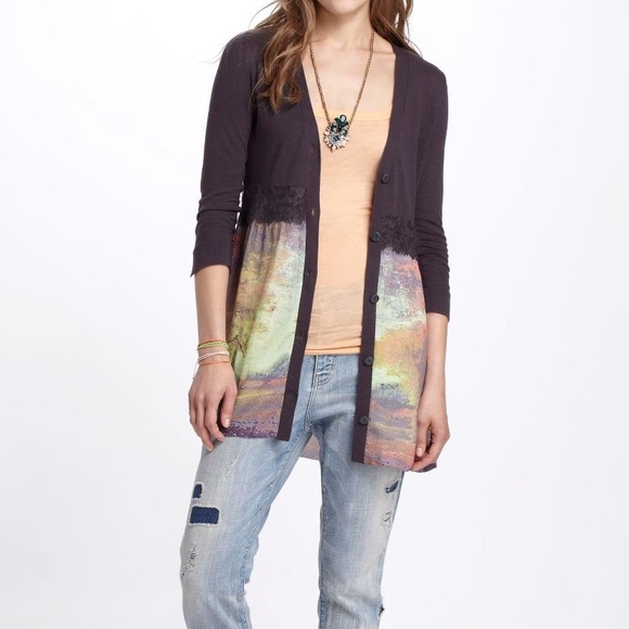 Foliage Empire Cardigan by Anthropologie - Picture 2 of 10